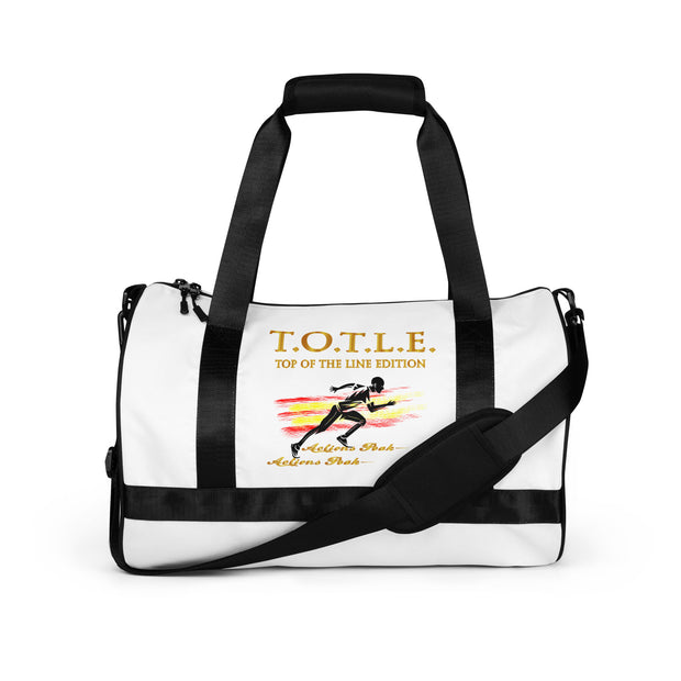 TOP OF THE LINE EDITION RUNNER WHITE DUFFEL BAG