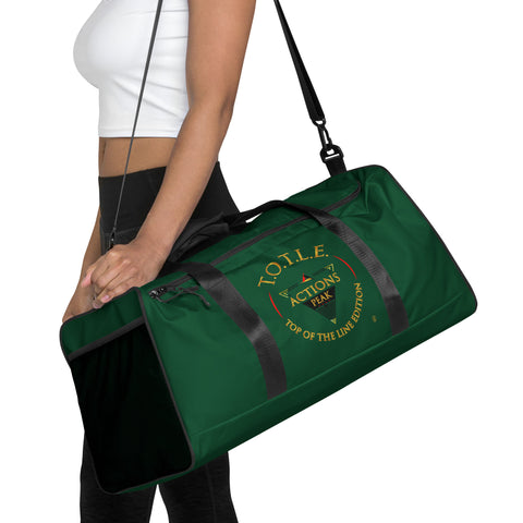 TOP OF THE LINE EDITION GREEN BIG DUFFEL BAG