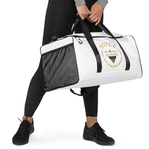 TOP OF THE LINE EDITION WHITE BIG DUFFEL BAG