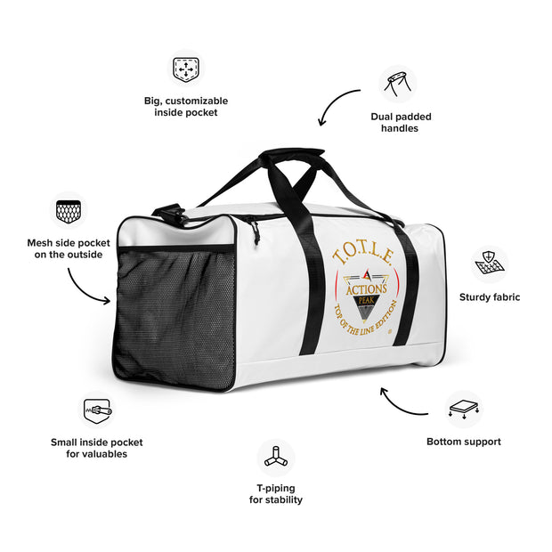 TOP OF THE LINE EDITION WHITE BIG DUFFEL BAG