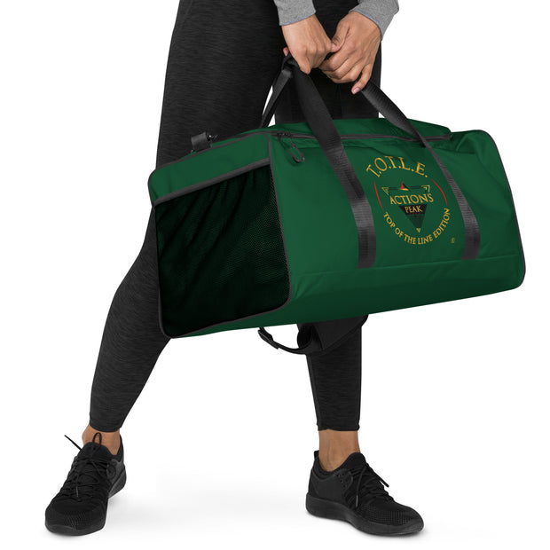 TOP OF THE LINE EDITION GREEN BIG DUFFEL BAG