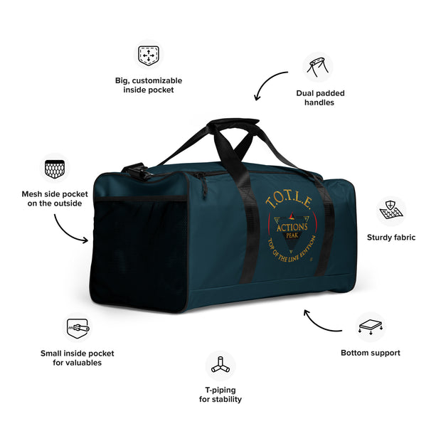 TOP OF THE LINE EDITION BLUE WHALE BIG DUFFEL BAG