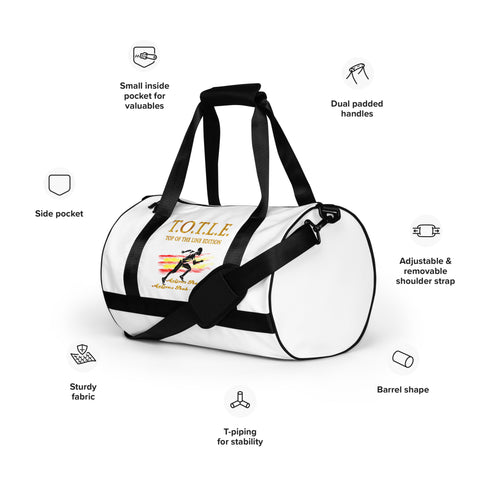 TOP OF THE LINE EDITION RUNNER WHITE DUFFEL BAG