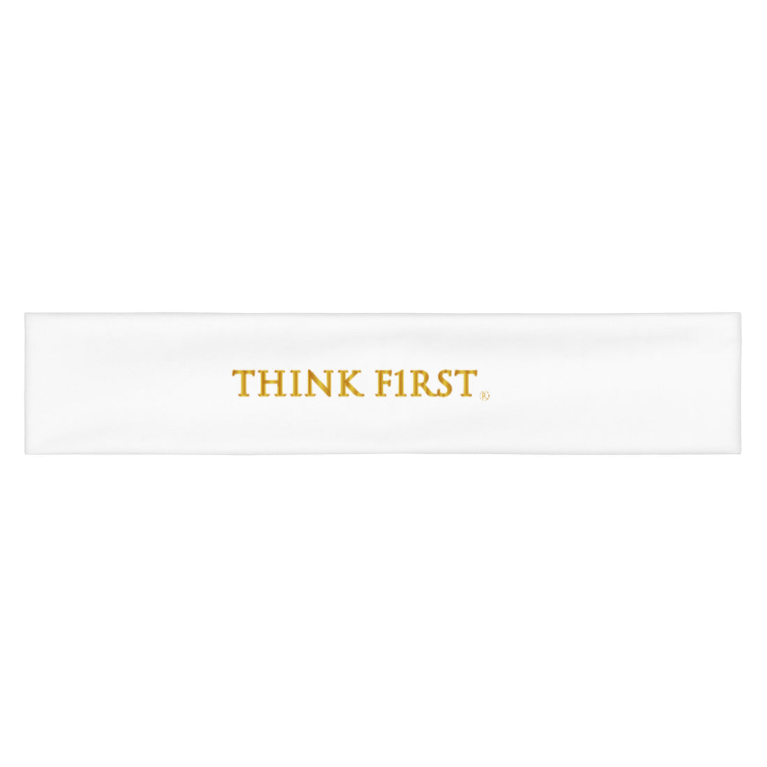THINK F1RST WHITE UNISEX HEADBAND