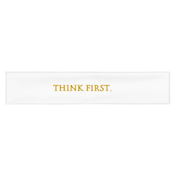 THINK F1RST WHITE UNISEX HEADBAND