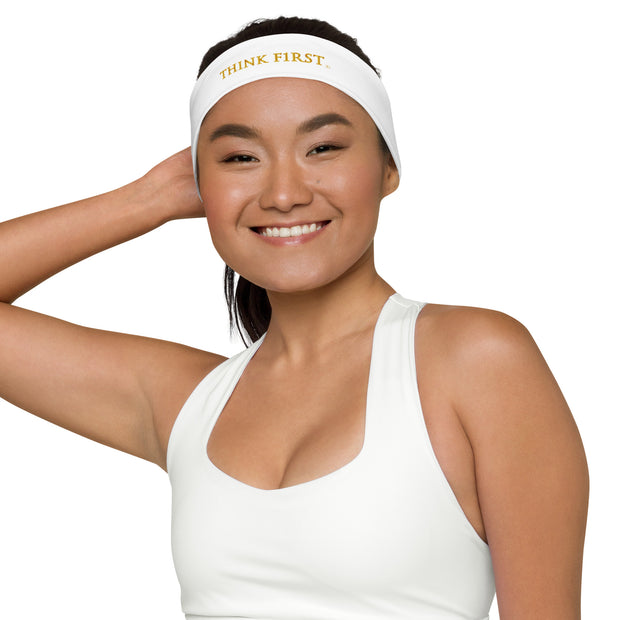 THINK F1RST WHITE UNISEX HEADBAND