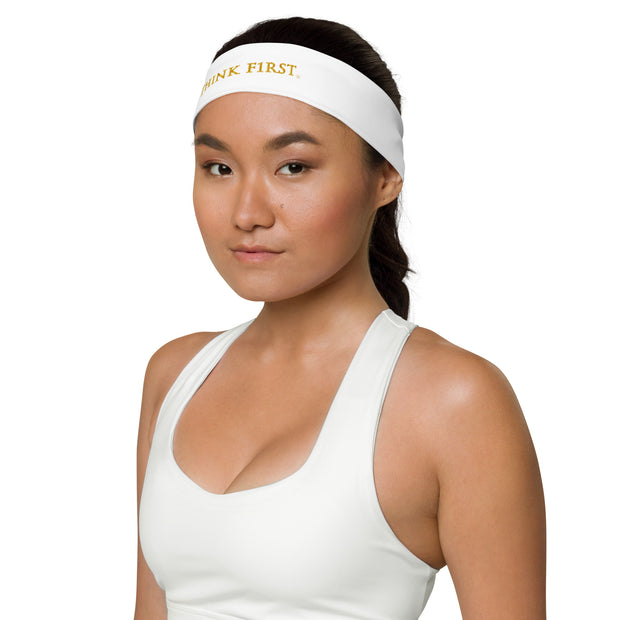 THINK F1RST WHITE UNISEX HEADBAND