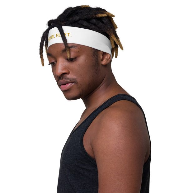 THINK F1RST WHITE UNISEX HEADBAND