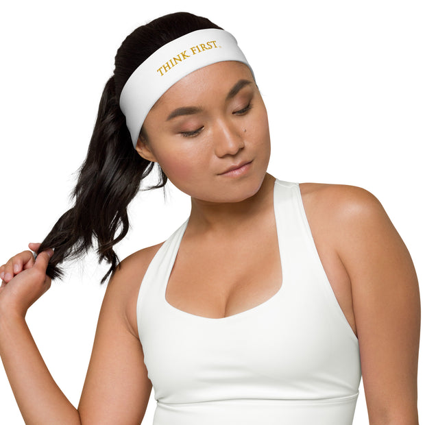 THINK F1RST WHITE UNISEX HEADBAND