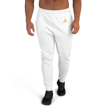 WEAR ACTIONS PEAK MEN'S PREMIUM PERFORMANCE WHITE JOGGER PANTS