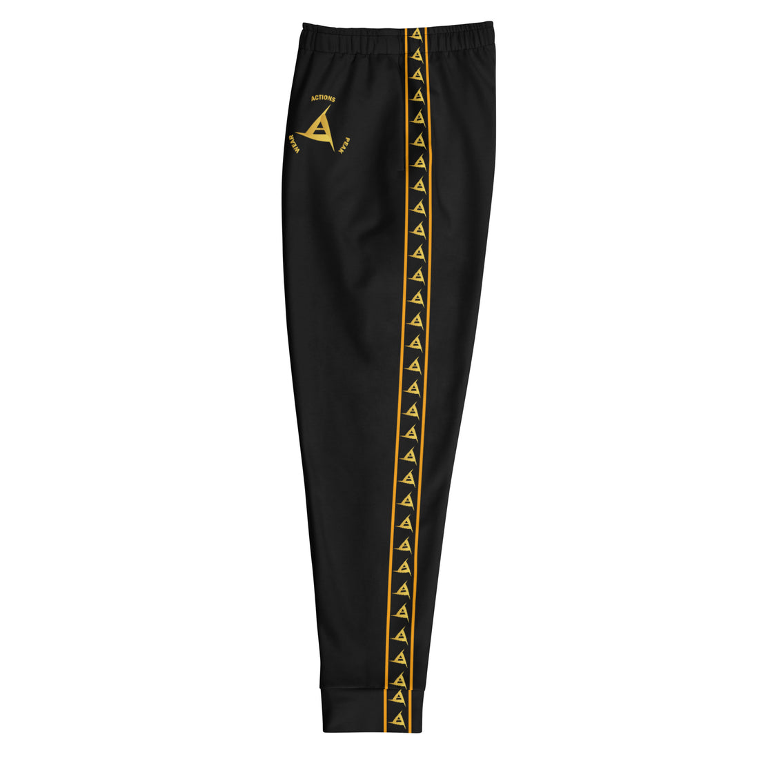 WEAR ACTIONS PEAK MEN'S PREMIUM PERFORMANCE BLACK JOGGER PANTS