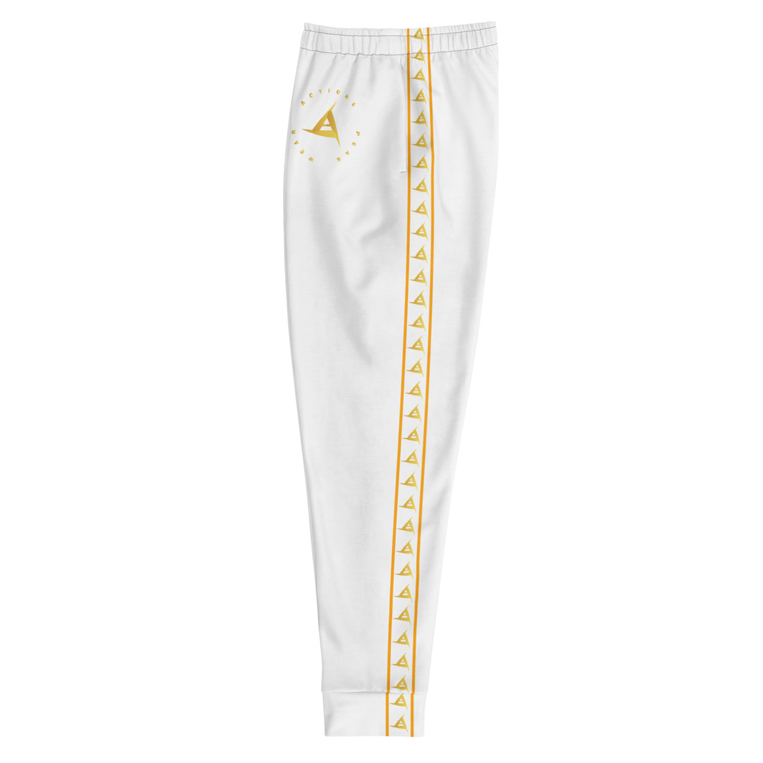 WEAR ACTIONS PEAK MEN'S PREMIUM PERFORMANCE WHITE JOGGER PANTS