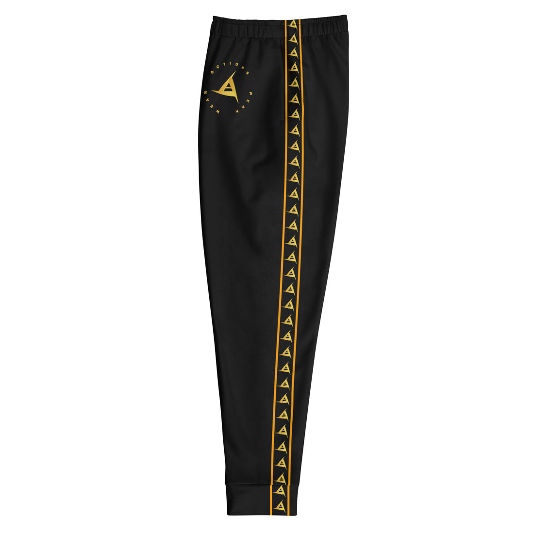 WEAR ACTIONS PEAK MEN'S PREMIUM PERFORMANCE BLACK JOGGER PANTS