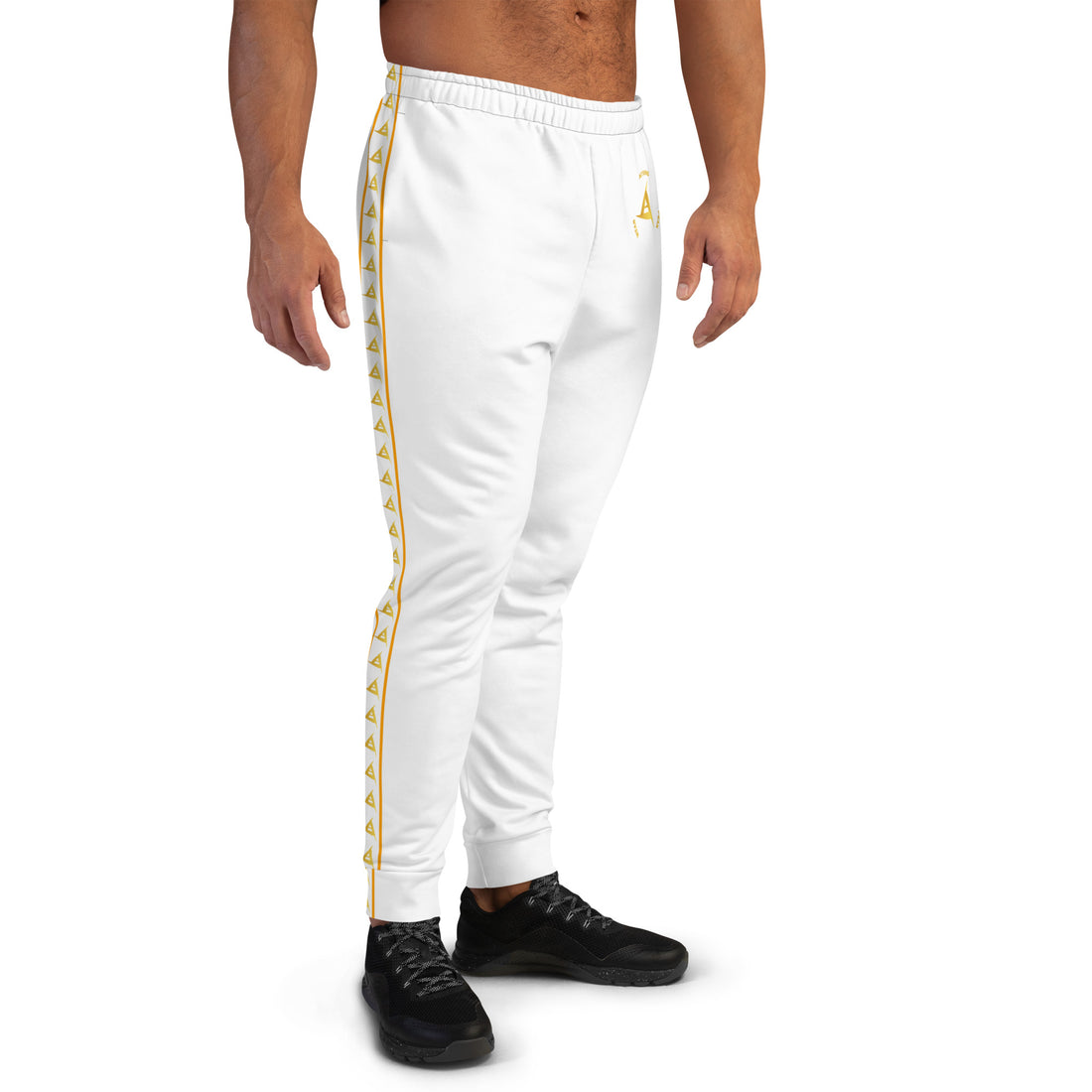 WEAR ACTIONS PEAK MEN'S PREMIUM PERFORMANCE WHITE JOGGER PANTS