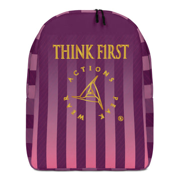 THINK F1RST STRIPES MINIMALIST BACKPACK