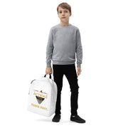 THINK F1RST WHITE MINIMALIST BACKPACK