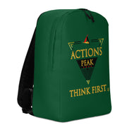 THINK F1RST GREEN MINIMALIST BACKPACK