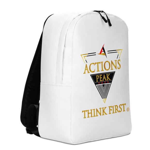 THINK F1RST WHITE MINIMALIST BACKPACK