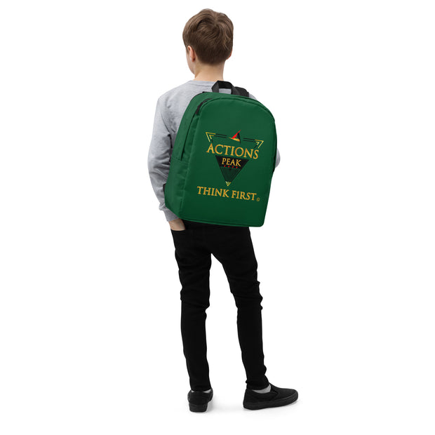 THINK F1RST GREEN MINIMALIST BACKPACK