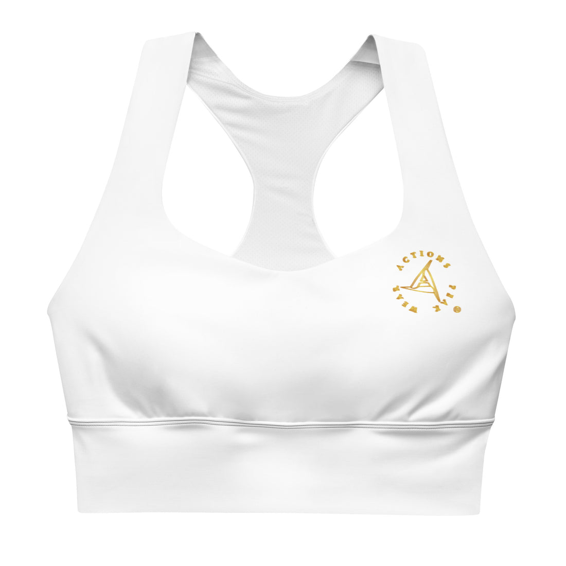 WEAR ACTIONS PEAK WHITE SPORTS BRA