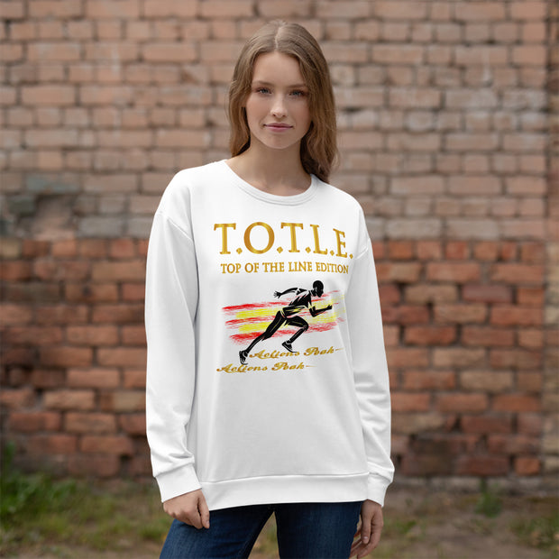 TOP OF THE LINE EDITION UNISEX WHITE SWEATSHIRT