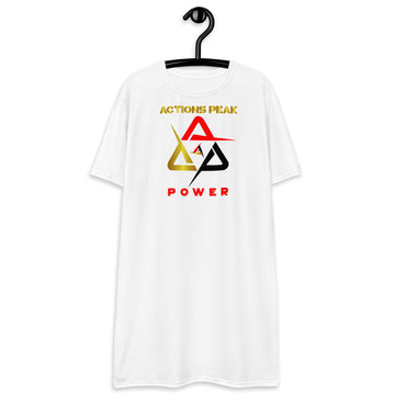 WEAR ACTIONS PEAK POWER WHITE T-SHIRT DRESS