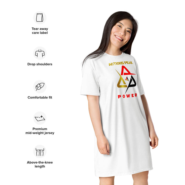 POWER 2025 WHITE TEE DRESS