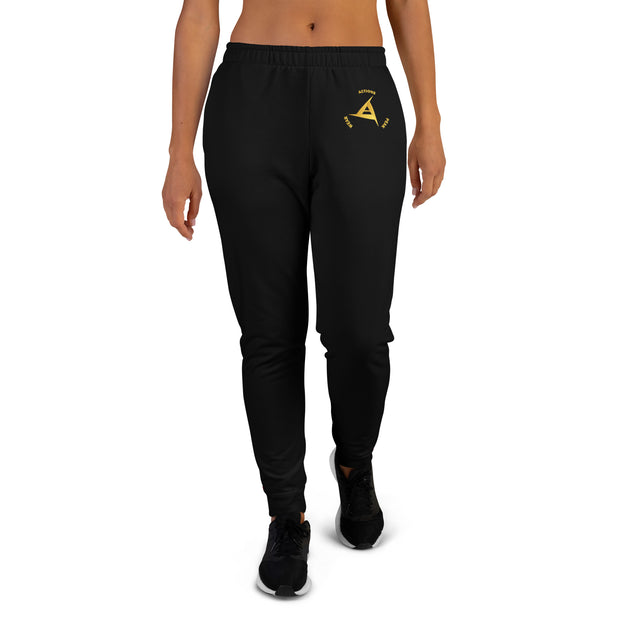 WOMEN'S PREMIUM GOLD & RED ON BLACK JOGGER