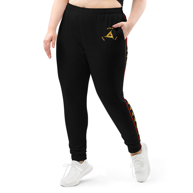 WOMEN'S PREMIUM GOLD & RED ON BLACK JOGGER