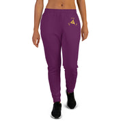 WOMEN'S PREMIUM GOLD & RED ON PURPLE JOGGER