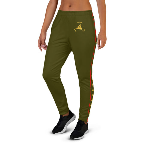 WOMEN'S PREMIUM GOLD & RED ON KARAKA JOGGER