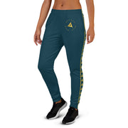 WOMEN'S PREMIUM GOLD ON BLUE WHALE JOGGER