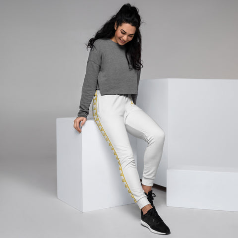 WOMEN'S PREMIUM GOLD ON WHITE JOGGER