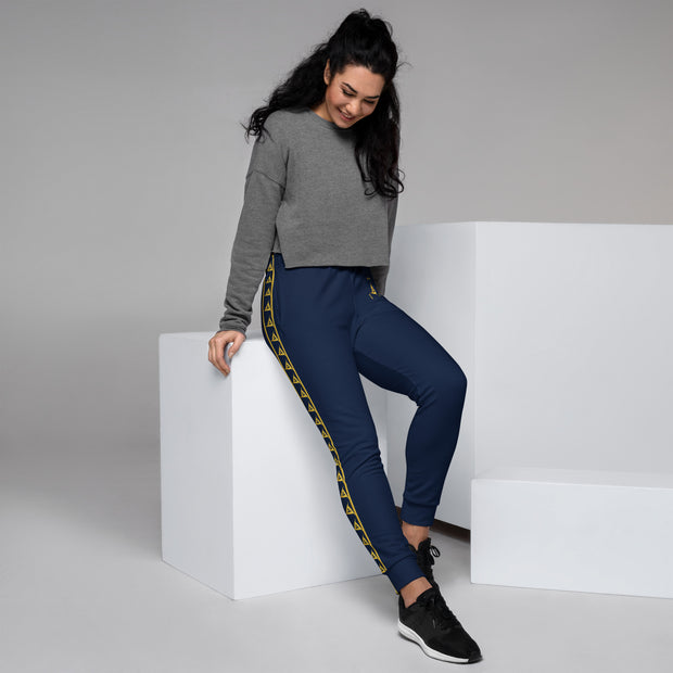 WOMEN'S PREMIUM GOLD ON NAVY JOGGER