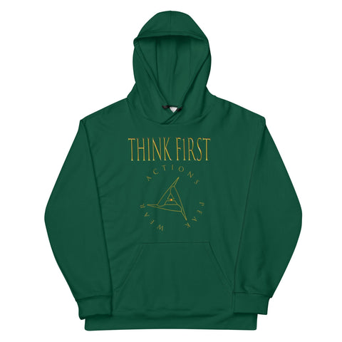 THINK F1RST Unisex Green Hoodie