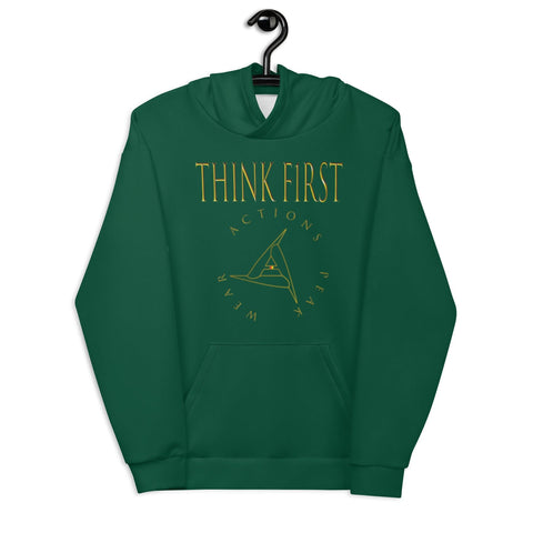THINK F1RST Unisex Green Hoodie