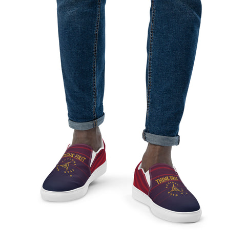 THINK F1RST 2025 STRIPES UNISEX SLIP-ON CANVAS SHOES