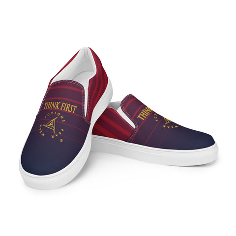 THINK F1RST 2025 STRIPES UNISEX SLIP-ON CANVAS SHOES