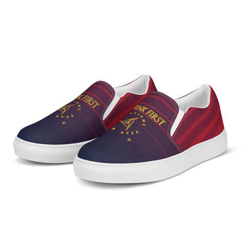 THINK F1RST 2025 STRIPES UNISEX SLIP-ON CANVAS SHOES