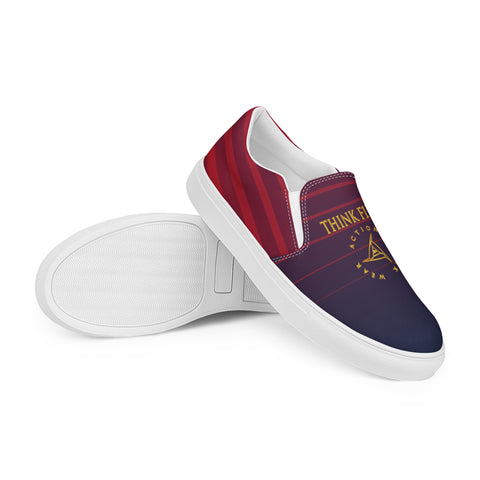 THINK F1RST 2025 STRIPES UNISEX SLIP-ON CANVAS SHOES