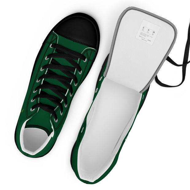 THINK F1RST 2025 GREEN UNISEX HIGH TOP CANVAS SHOES