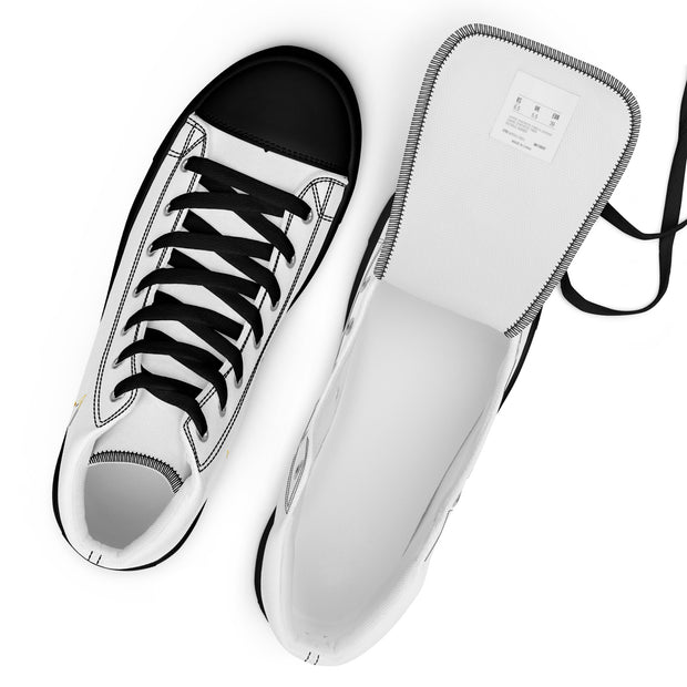 THINK F1RST 2025 WHITE UNISEX HIGH TOP CANVAS SHOES