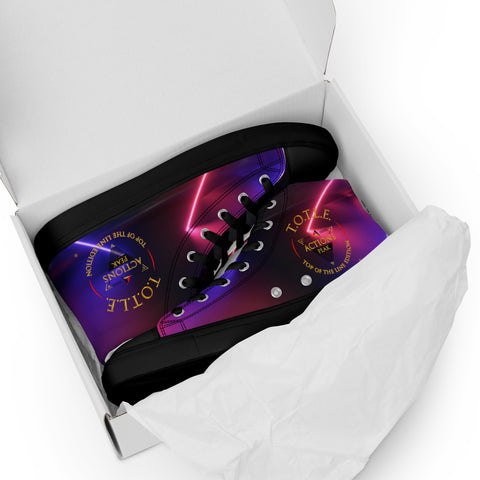 TOP OF THE LINE EDITION 2024 NEON LIGHT UNISEX HIGH TOP CANVAS SHOES