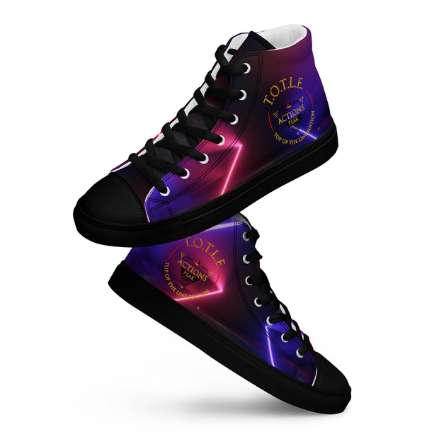 TOP OF THE LINE EDITION 2024 NEON LIGHT UNISEX HIGH TOP CANVAS SHOES