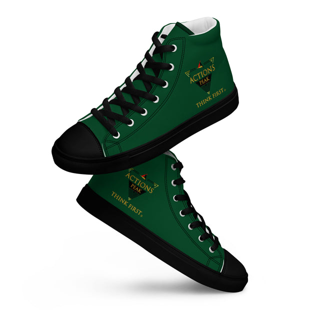 THINK F1RST 2025 GREEN UNISEX HIGH TOP CANVAS SHOES