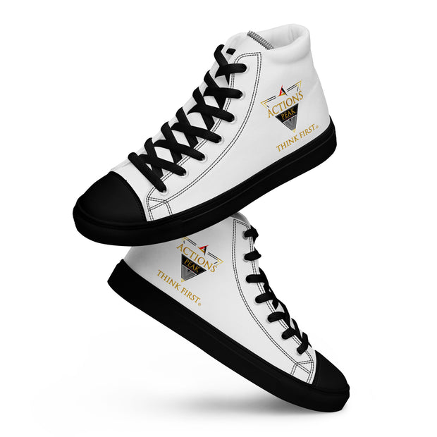 THINK F1RST 2025 WHITE UNISEX HIGH TOP CANVAS SHOES
