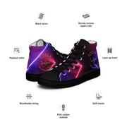 TOP OF THE LINE EDITION 2024 NEON LIGHT UNISEX HIGH TOP CANVAS SHOES