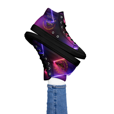 TOP OF THE LINE EDITION 2024 NEON LIGHT UNISEX HIGH TOP CANVAS SHOES