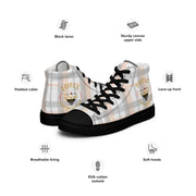 TOP OF THE LINE EDITION 2024 PALE PLAID UNISEX HIGH TOP CANVAS SHOES