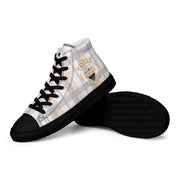 TOP OF THE LINE EDITION 2024 PALE PLAID UNISEX HIGH TOP CANVAS SHOES